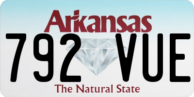 AR license plate 792VUE