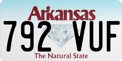 AR license plate 792VUF