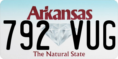 AR license plate 792VUG