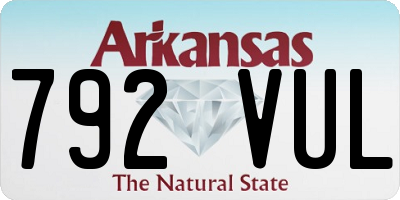 AR license plate 792VUL