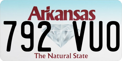AR license plate 792VUO