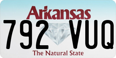 AR license plate 792VUQ
