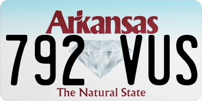 AR license plate 792VUS