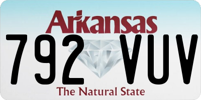 AR license plate 792VUV