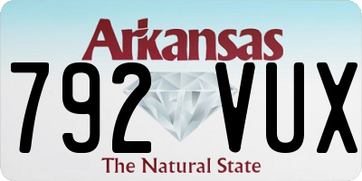 AR license plate 792VUX