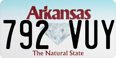 AR license plate 792VUY