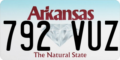 AR license plate 792VUZ