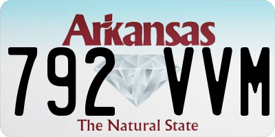AR license plate 792VVM