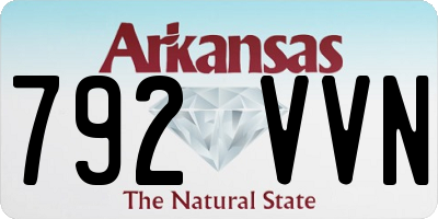AR license plate 792VVN
