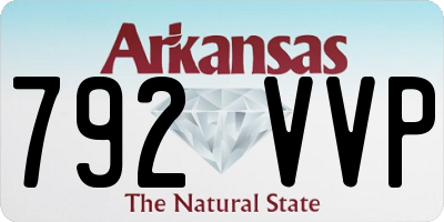 AR license plate 792VVP