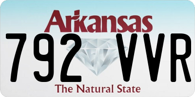 AR license plate 792VVR