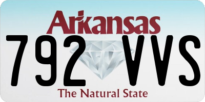 AR license plate 792VVS