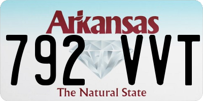 AR license plate 792VVT