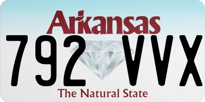 AR license plate 792VVX