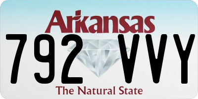 AR license plate 792VVY