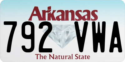 AR license plate 792VWA