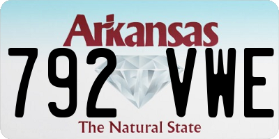 AR license plate 792VWE