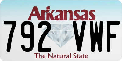 AR license plate 792VWF