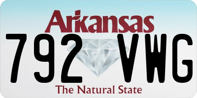 AR license plate 792VWG