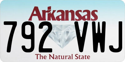 AR license plate 792VWJ