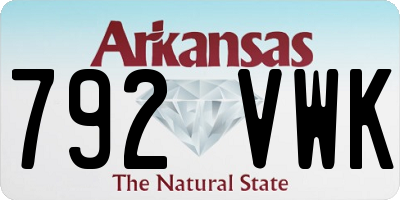 AR license plate 792VWK