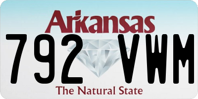 AR license plate 792VWM