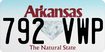 AR license plate 792VWP