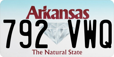 AR license plate 792VWQ
