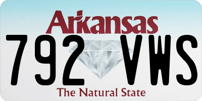 AR license plate 792VWS