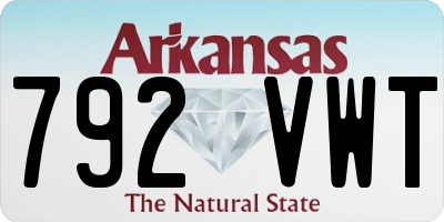 AR license plate 792VWT