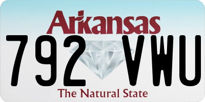 AR license plate 792VWU