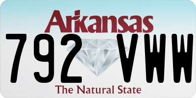 AR license plate 792VWW