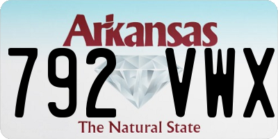 AR license plate 792VWX