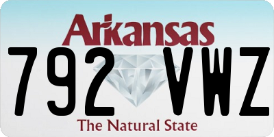 AR license plate 792VWZ