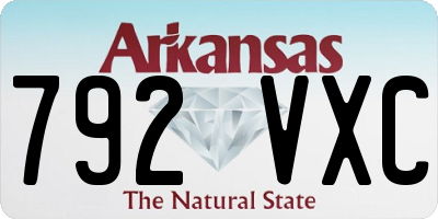 AR license plate 792VXC