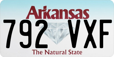 AR license plate 792VXF