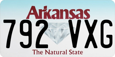 AR license plate 792VXG