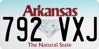 AR license plate 792VXJ