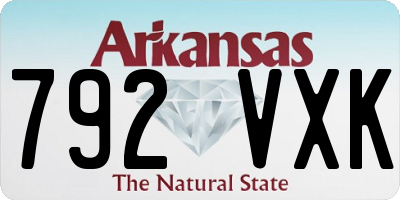 AR license plate 792VXK