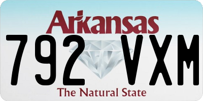 AR license plate 792VXM