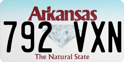 AR license plate 792VXN