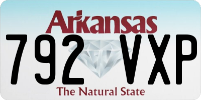 AR license plate 792VXP