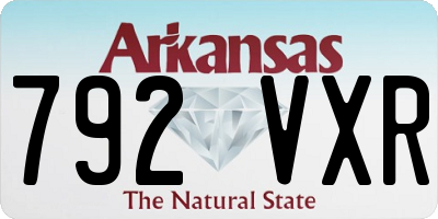 AR license plate 792VXR