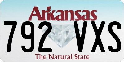 AR license plate 792VXS