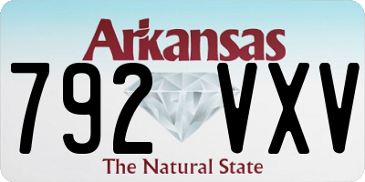 AR license plate 792VXV