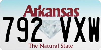 AR license plate 792VXW