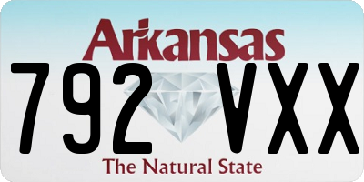 AR license plate 792VXX