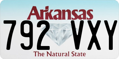 AR license plate 792VXY