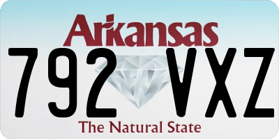 AR license plate 792VXZ