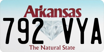 AR license plate 792VYA